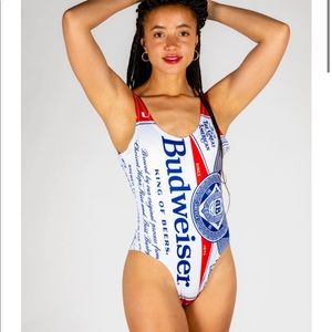 90s VINTAGE LOOKALIKE BUDWEISER BATHINGSUIT 🇺🇸
